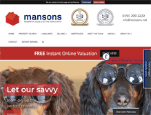 Tablet Screenshot of mansons.net